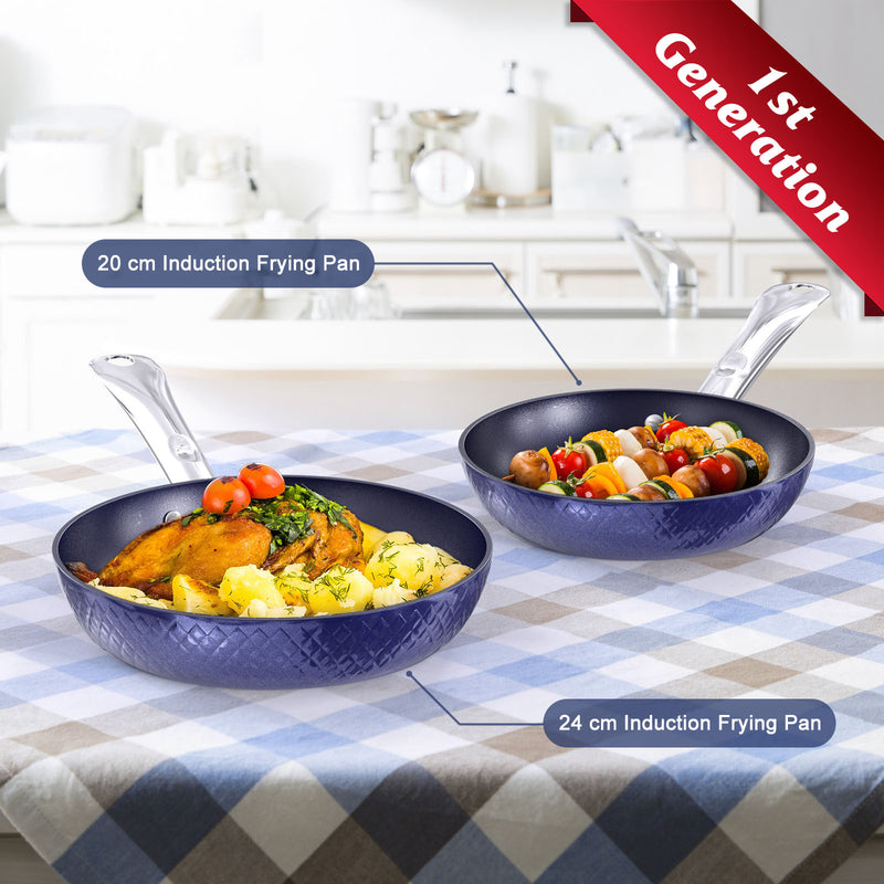 3pc Diamond Cookware  Non-Stick Frying Pan Set